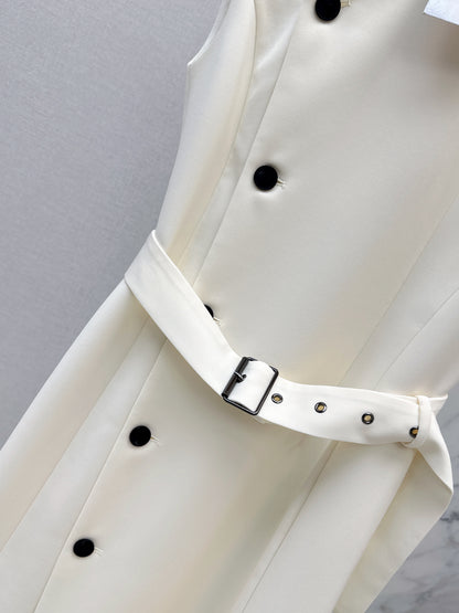 Asymmetrical button-down dress