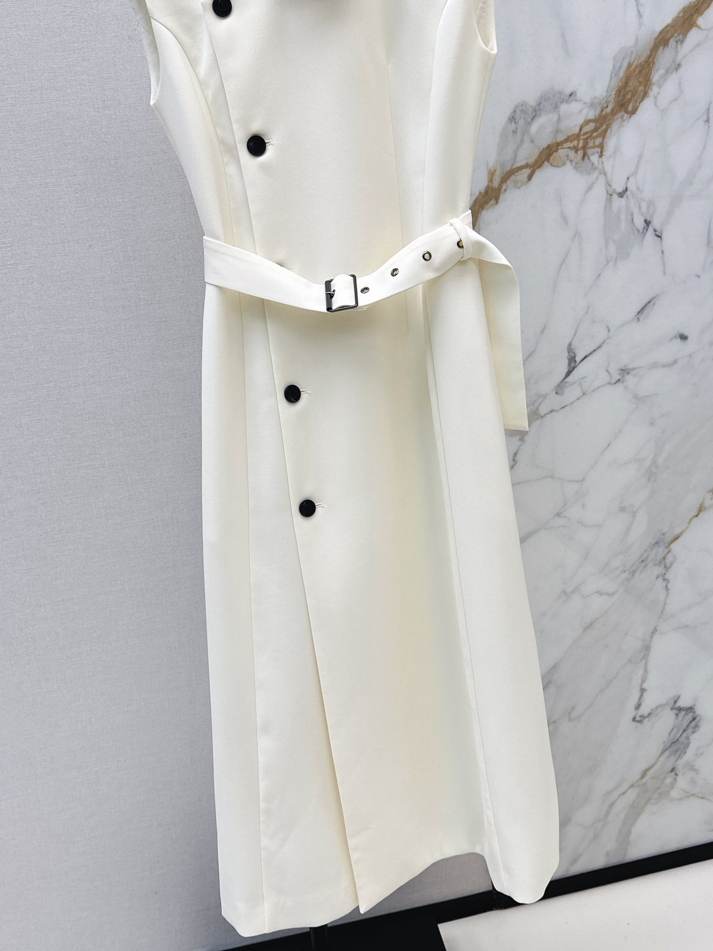 Asymmetrical button-down dress