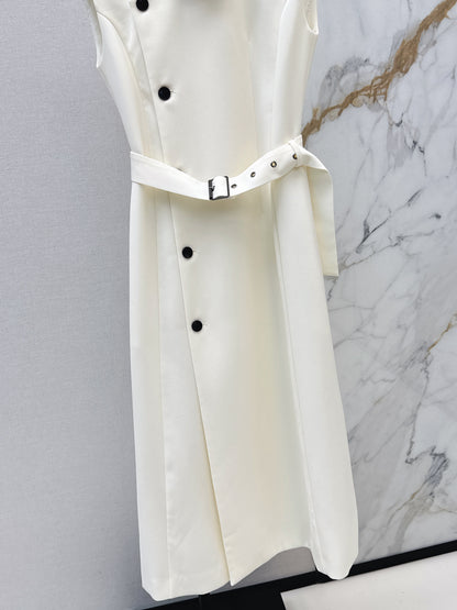 Asymmetrical button-down dress