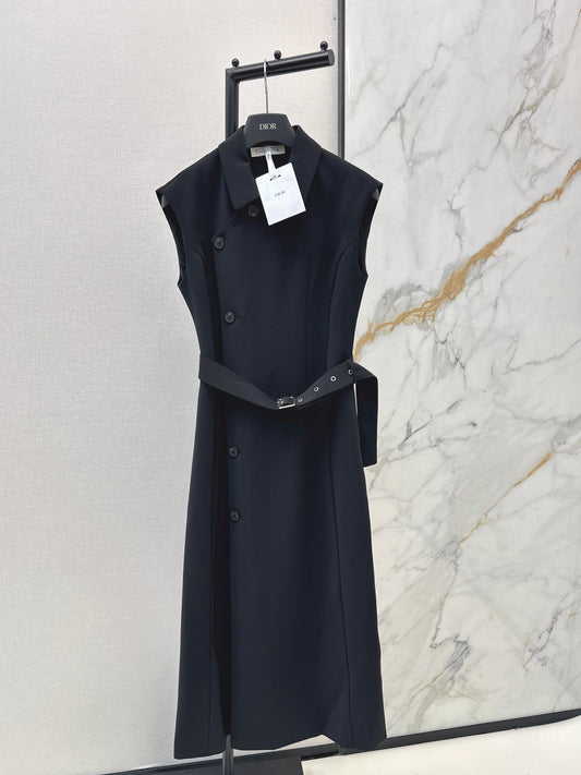 Asymmetrical button-down dress