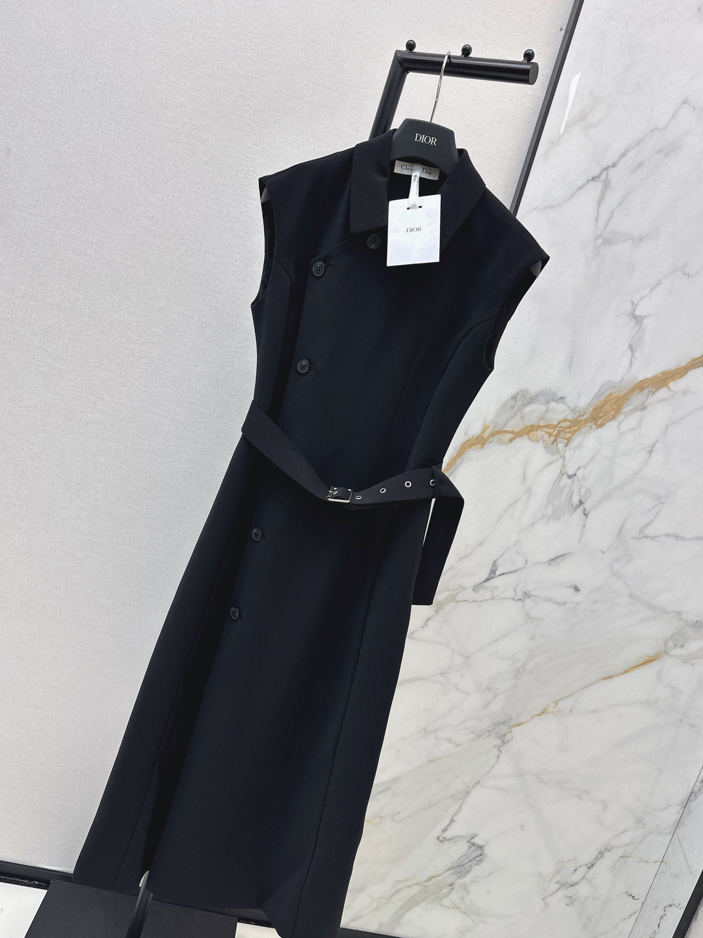 Asymmetrical button-down dress