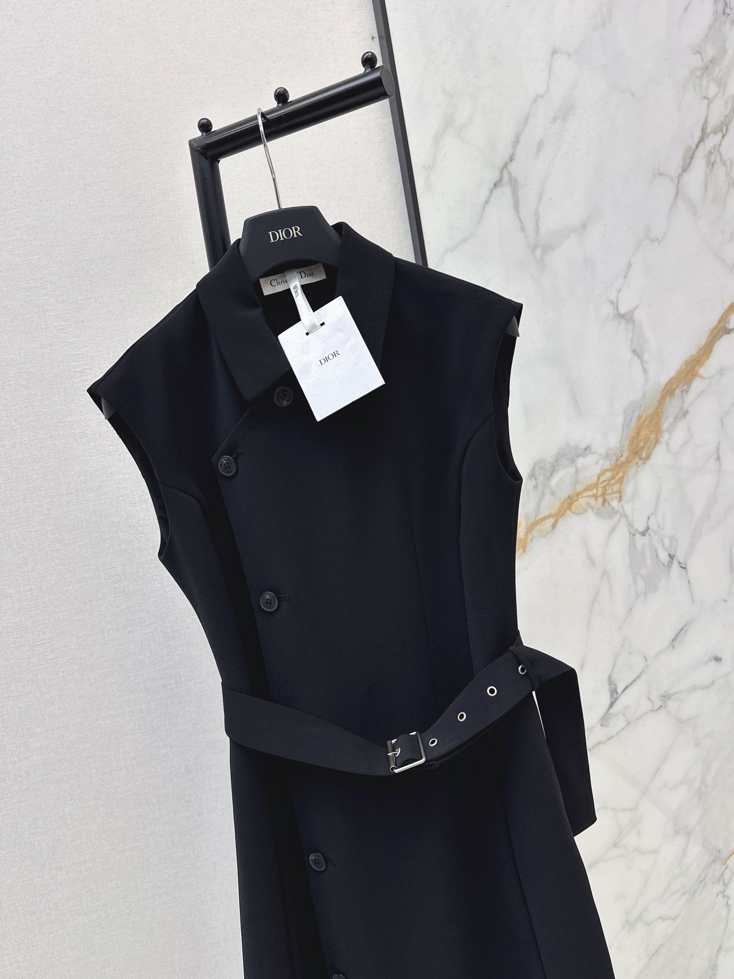 Asymmetrical button-down dress