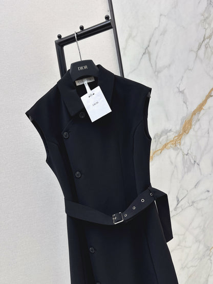 Asymmetrical button-down dress