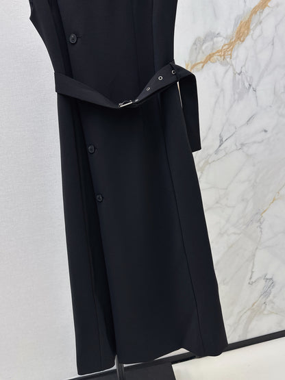 Asymmetrical button-down dress