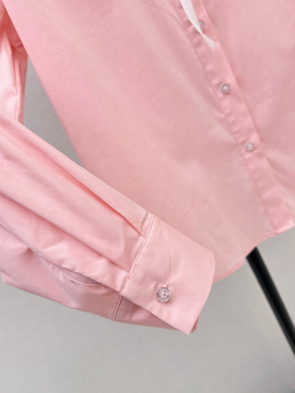 Ribbon and bow embellishment shirt