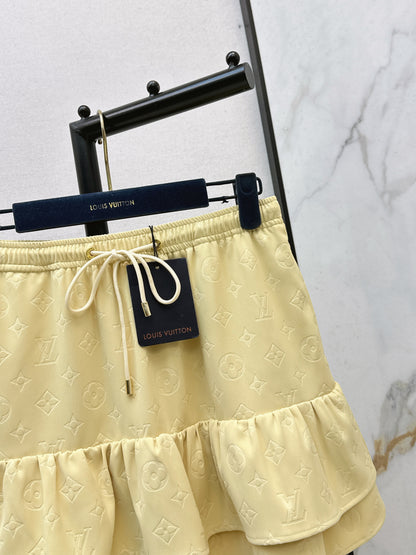 Embossed fishtail midi skirt