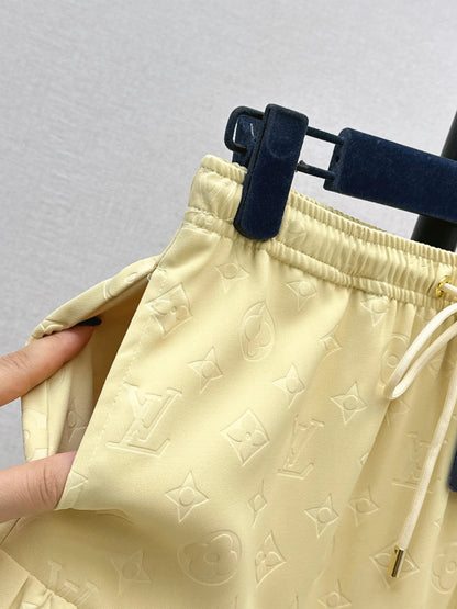 Embossed fishtail midi skirt