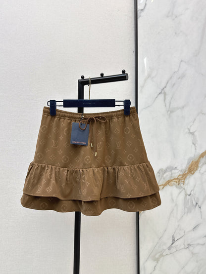 Embossed fishtail midi skirt