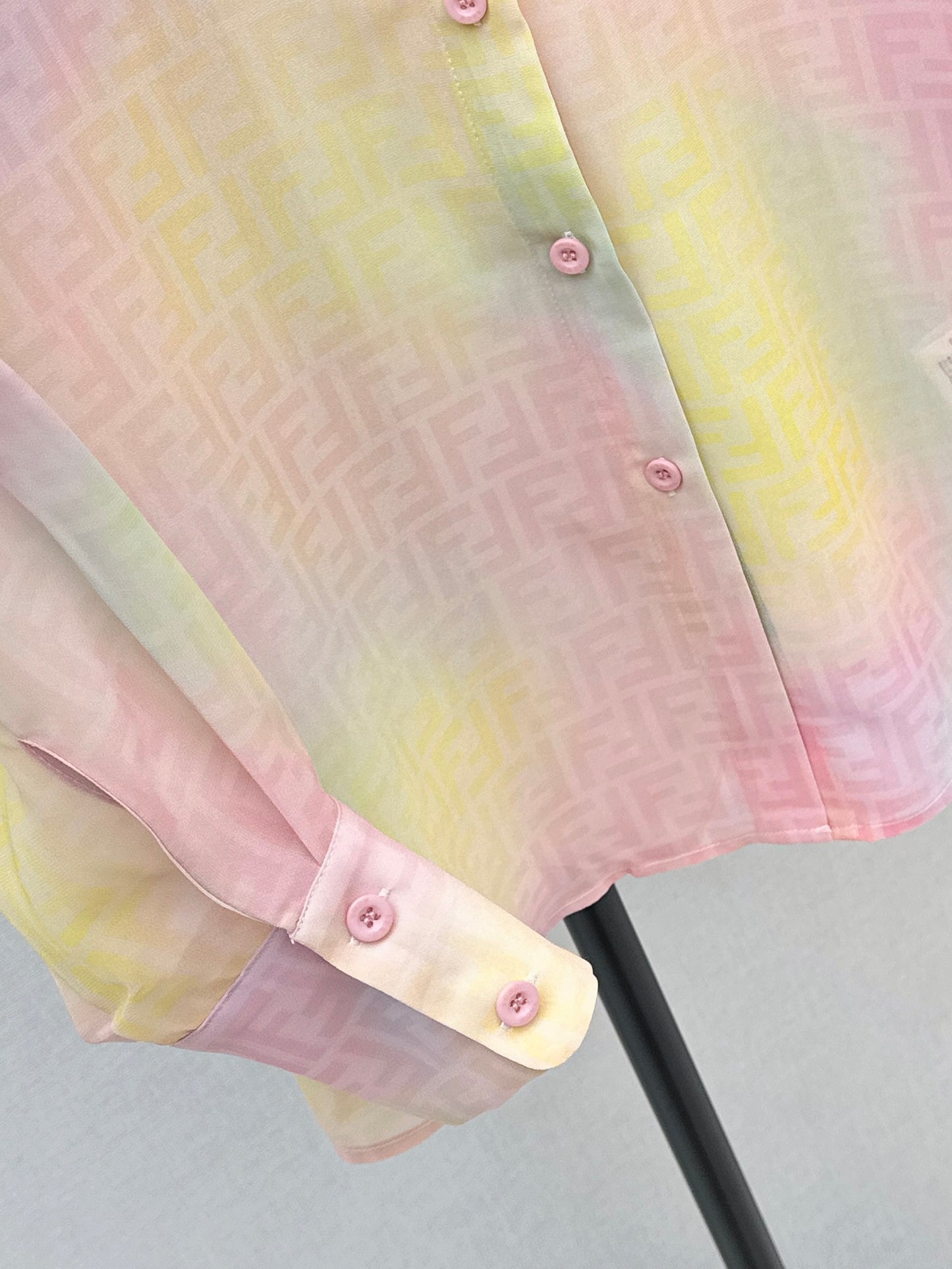 Rainbow-colored printed shirt