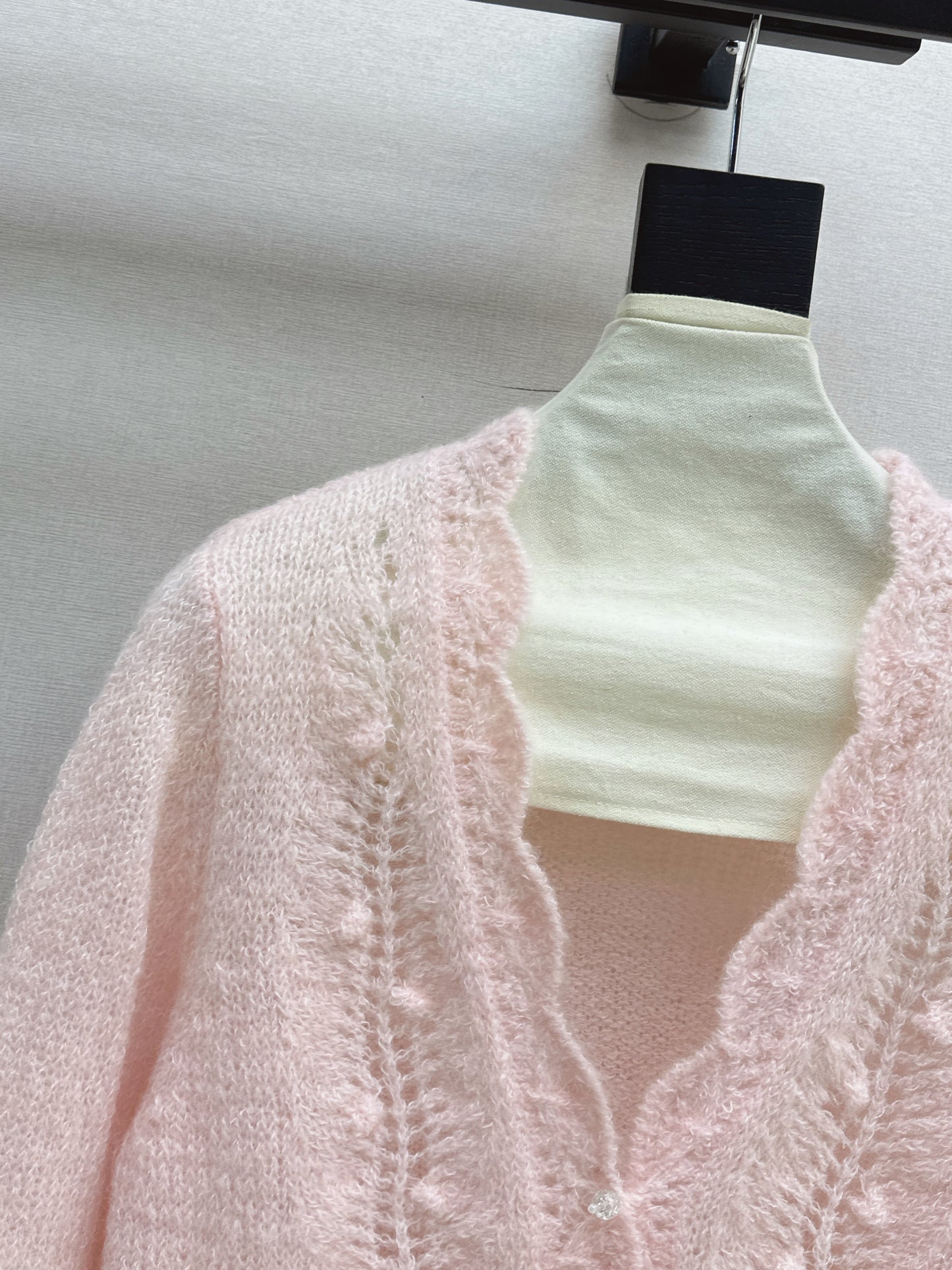 Floral-trimmed cardigan