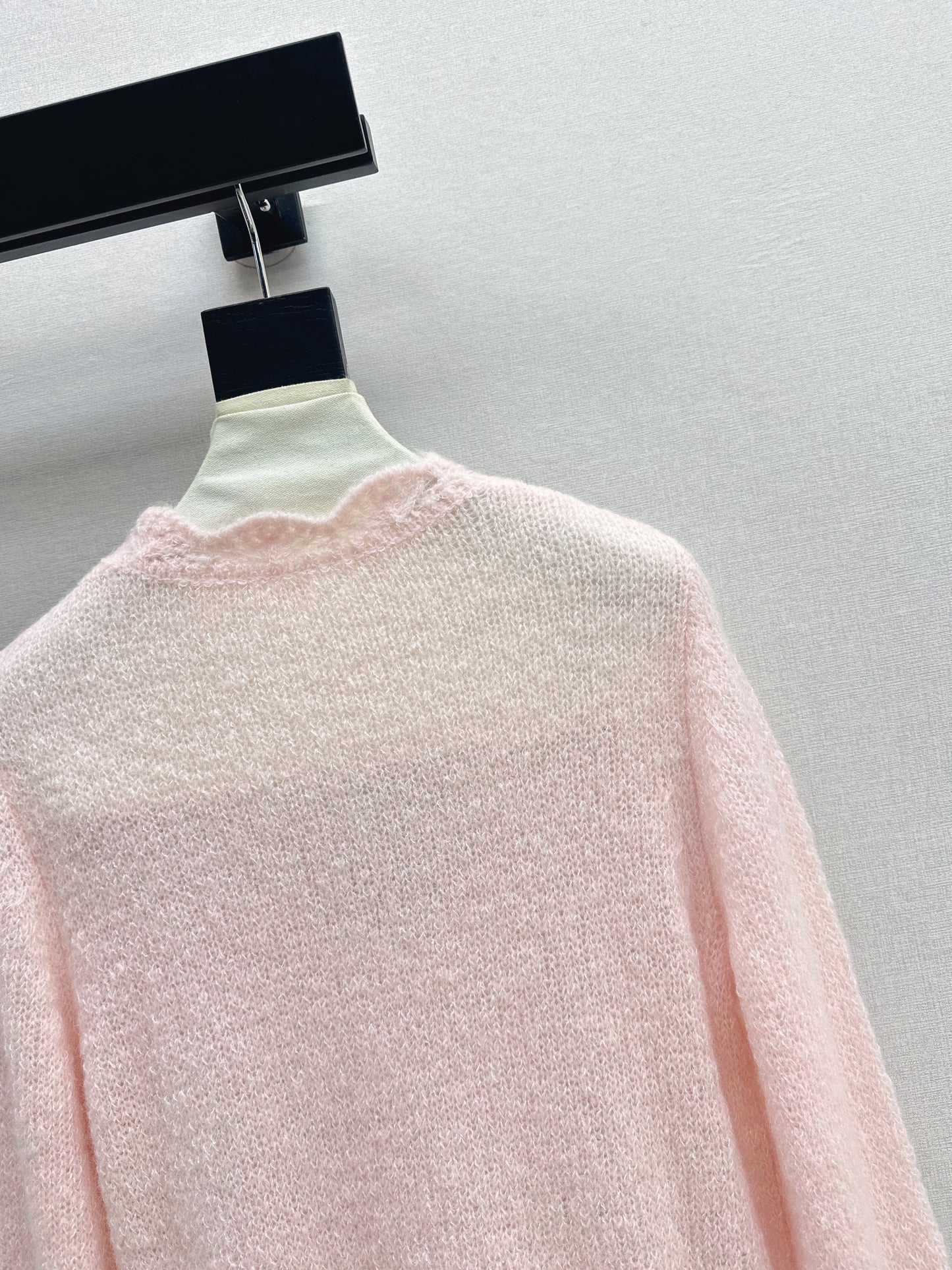 Floral-trimmed cardigan