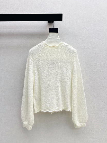 Floral-trimmed cardigan