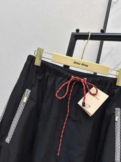Elastic Waist Midi Skirt