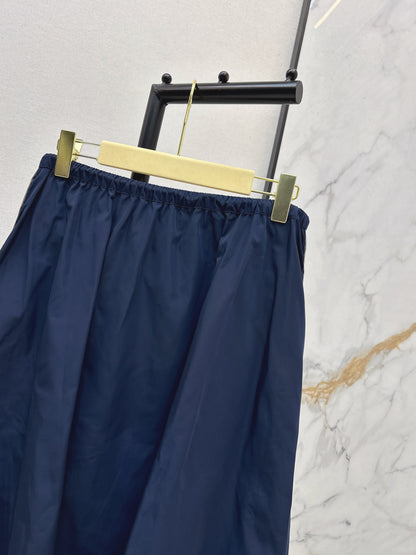 Elastic Waist Midi Skirt