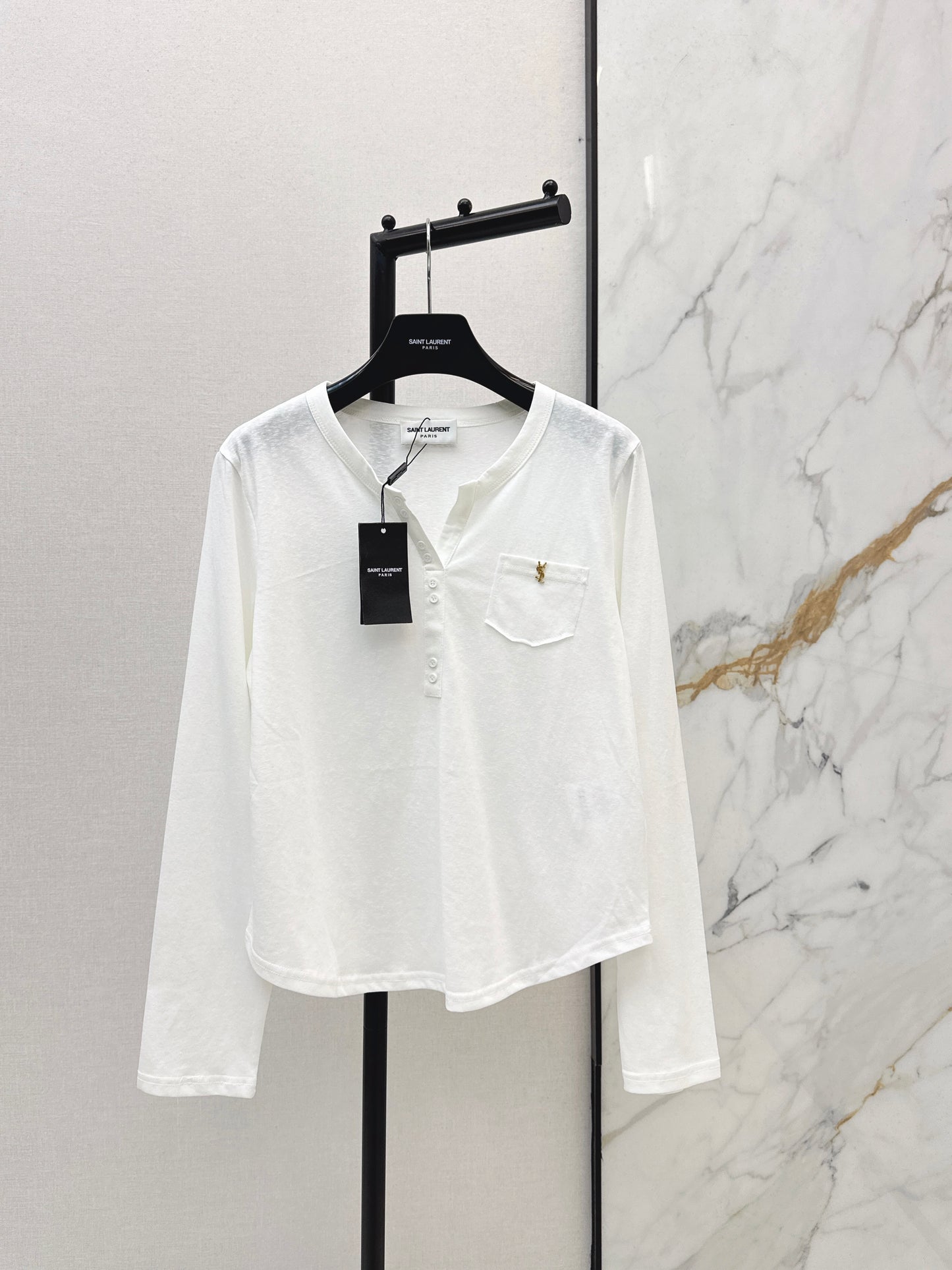 Embroidered Long-Sleeved Top