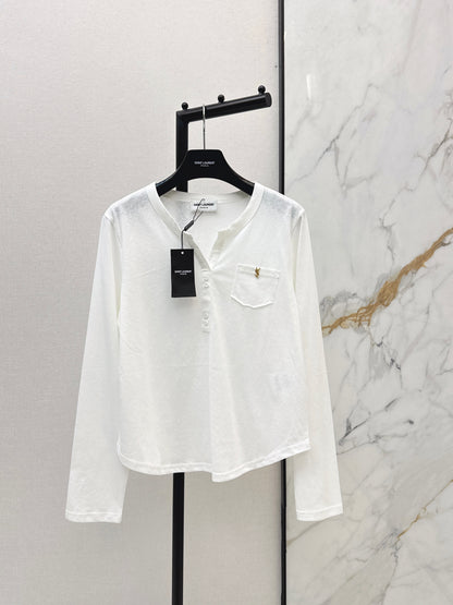 Embroidered Long-Sleeved Top