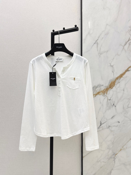 Embroidered Long-Sleeved Top