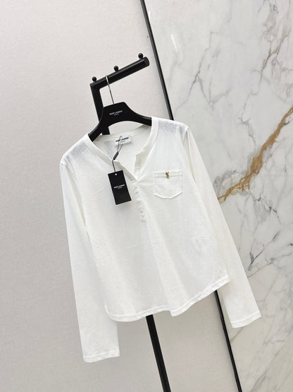 Embroidered Long-Sleeved Top
