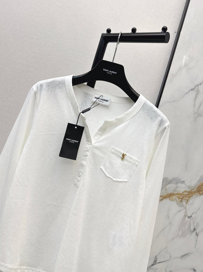 Embroidered Long-Sleeved Top