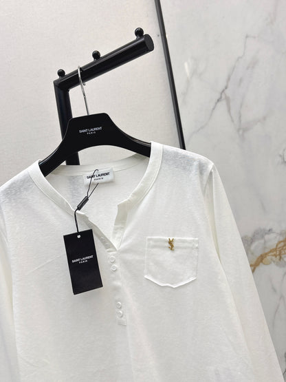 Embroidered Long-Sleeved Top
