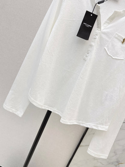 Embroidered Long-Sleeved Top
