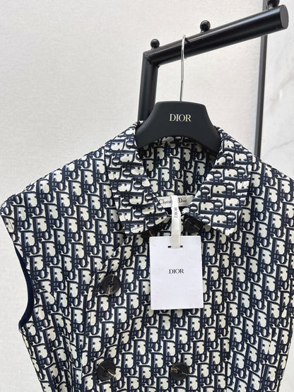 Jacquard Double-Breasted Dress