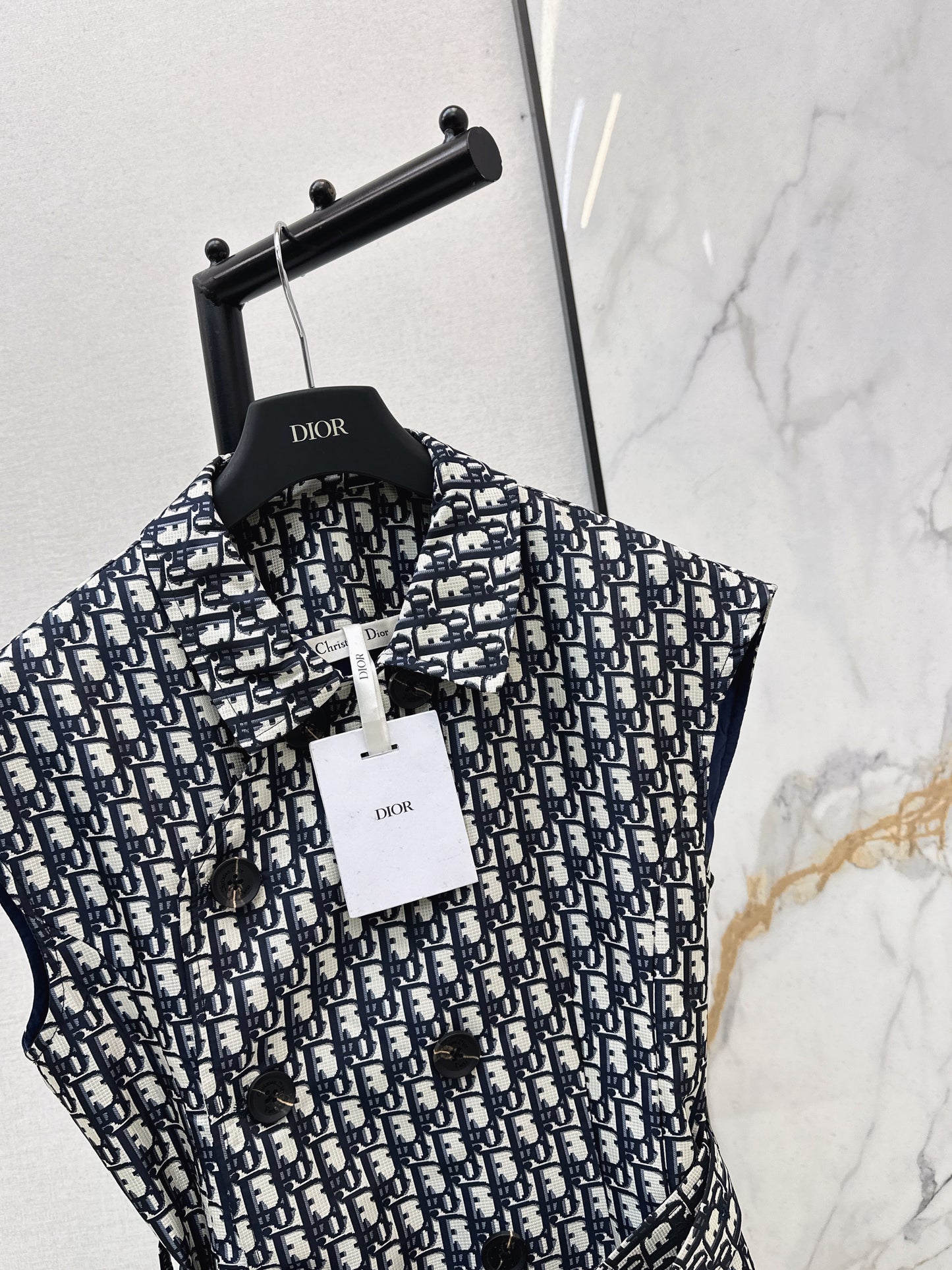 Jacquard Double-Breasted Dress