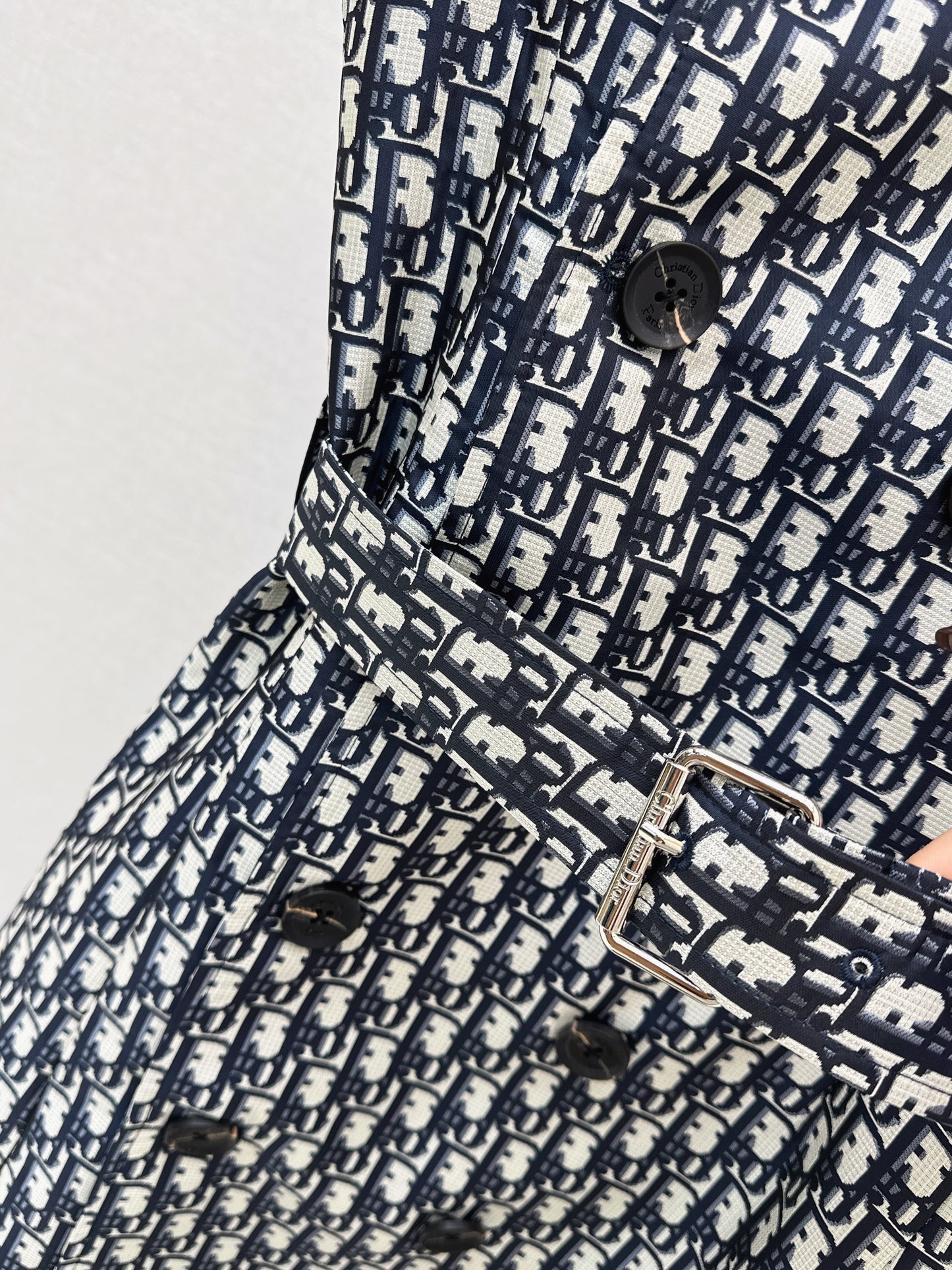 Jacquard Double-Breasted Dress