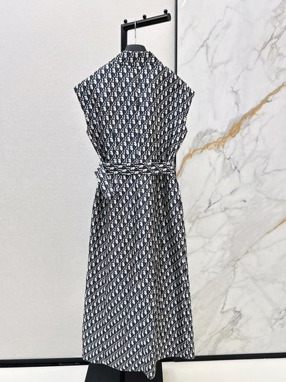 Jacquard Double-Breasted Dress