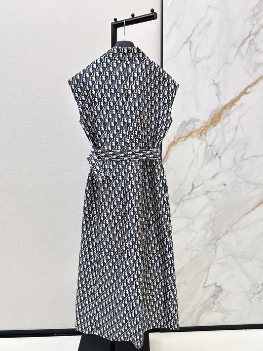 Jacquard Double-Breasted Dress