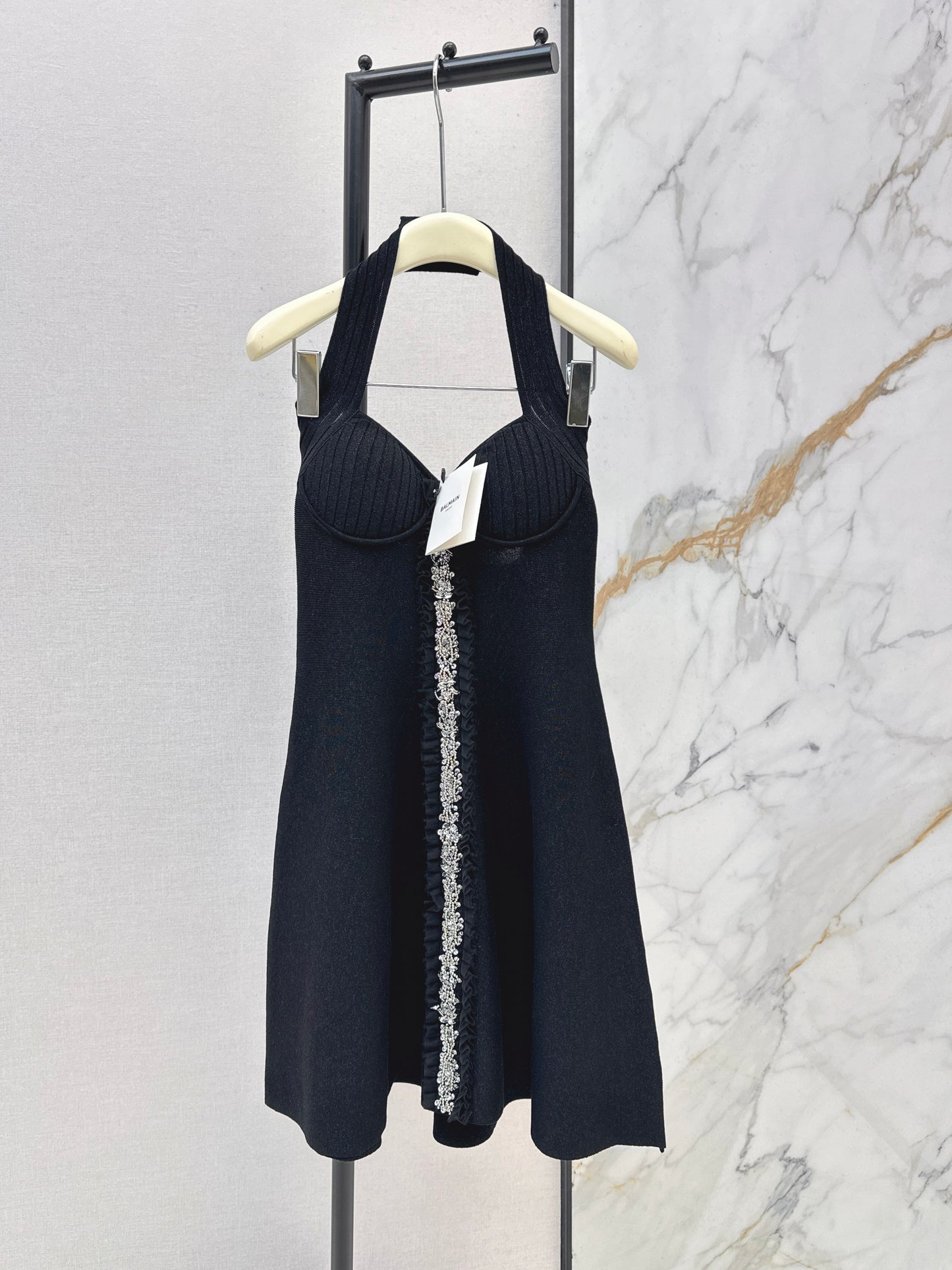 Halter Neck Knit Dress