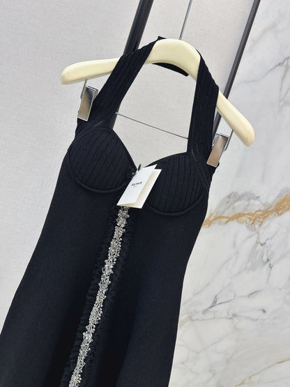 Halter Neck Knit Dress