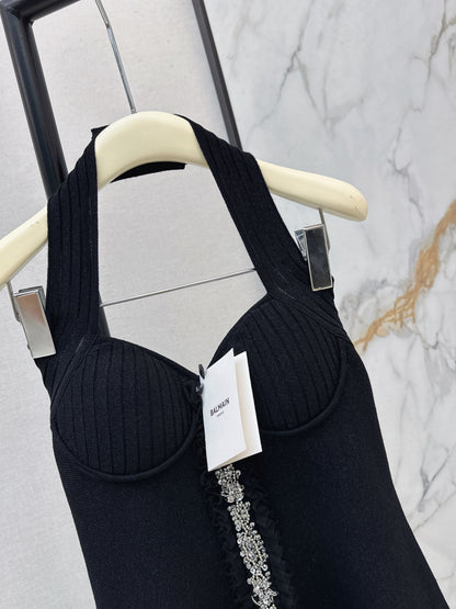 Halter Neck Knit Dress