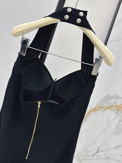 Halter Neck Knit Dress