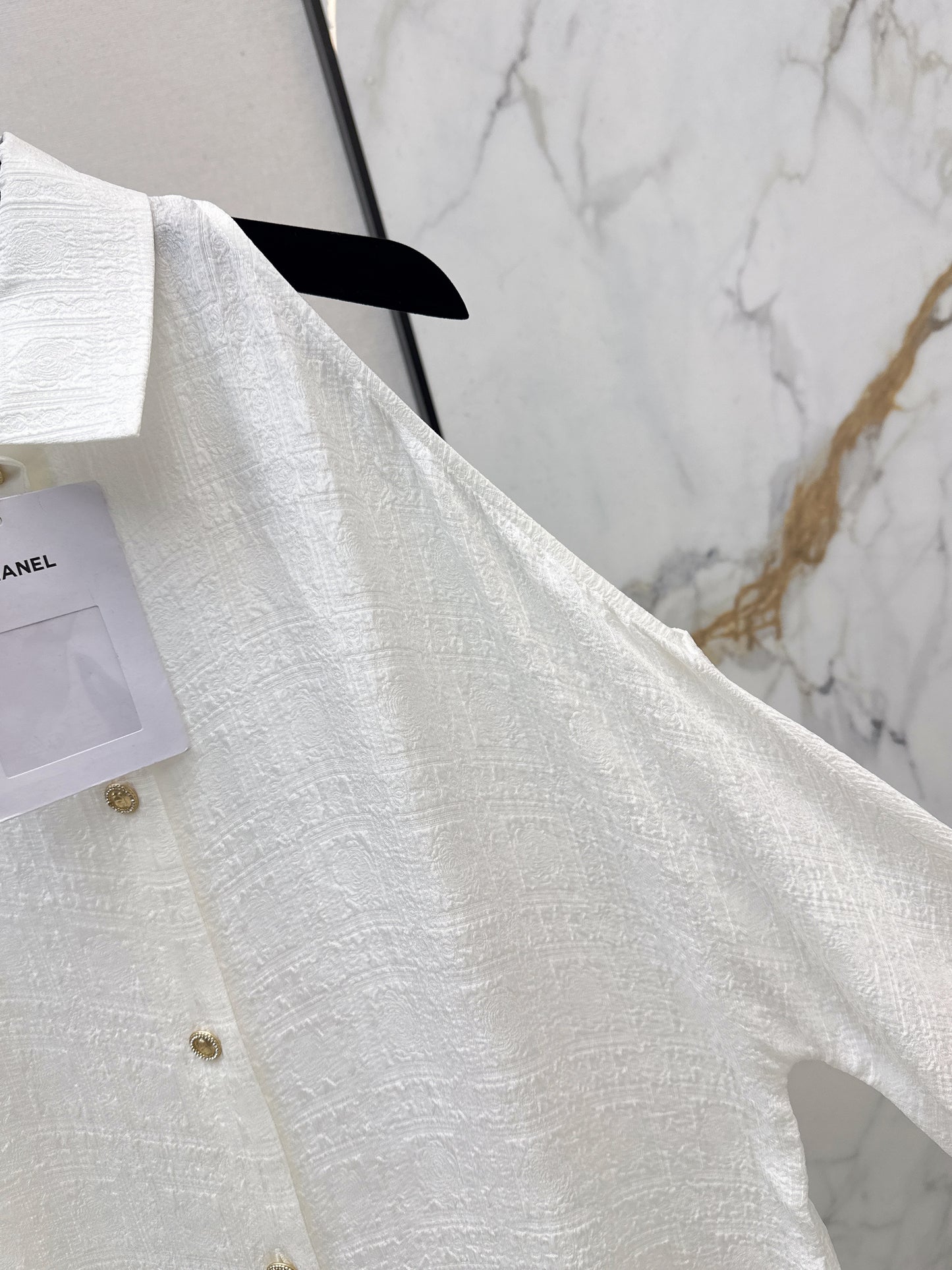 Off-the-shoulder silk blouse
