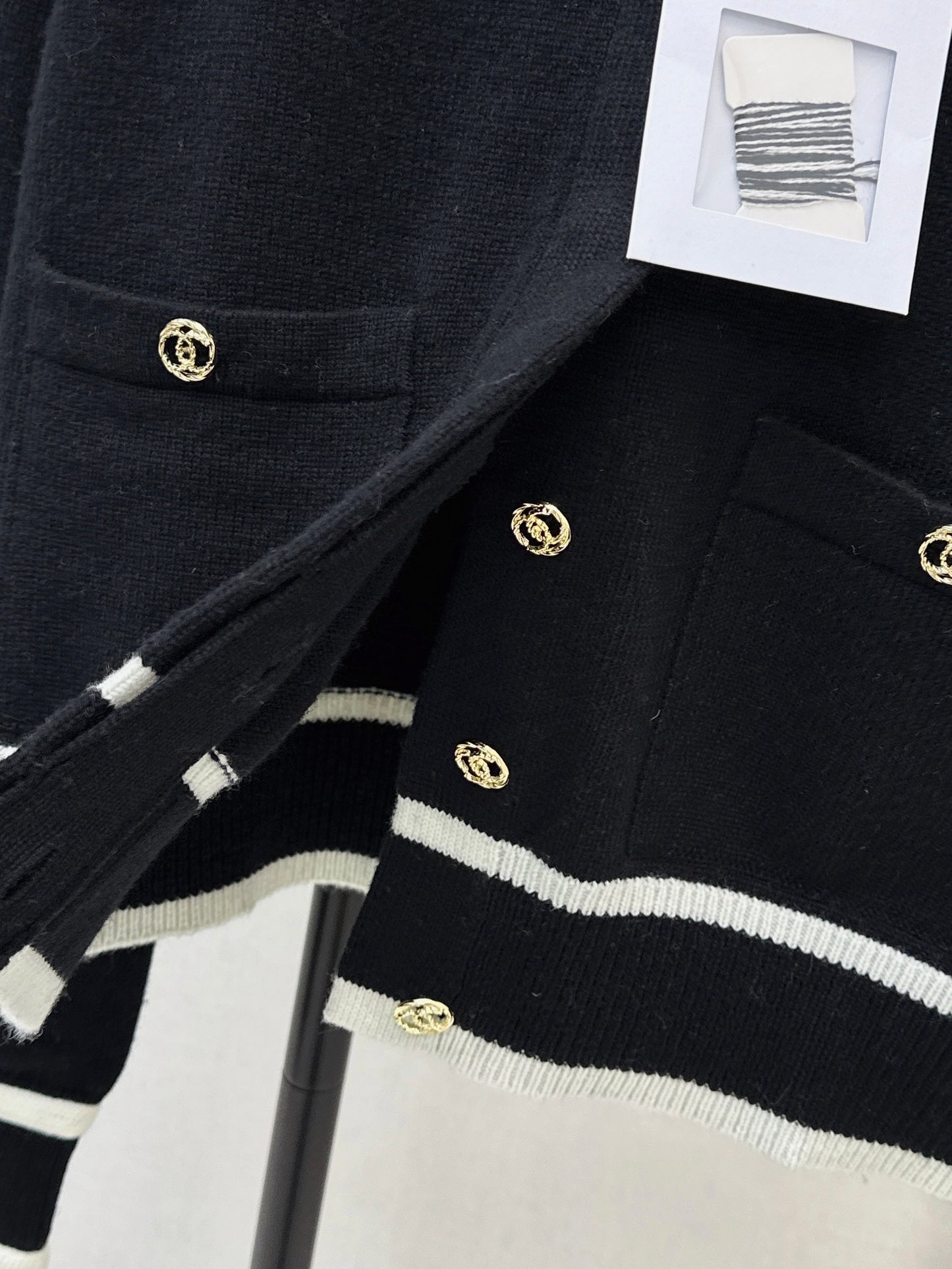 Jacquard Crew Neck Cardigan