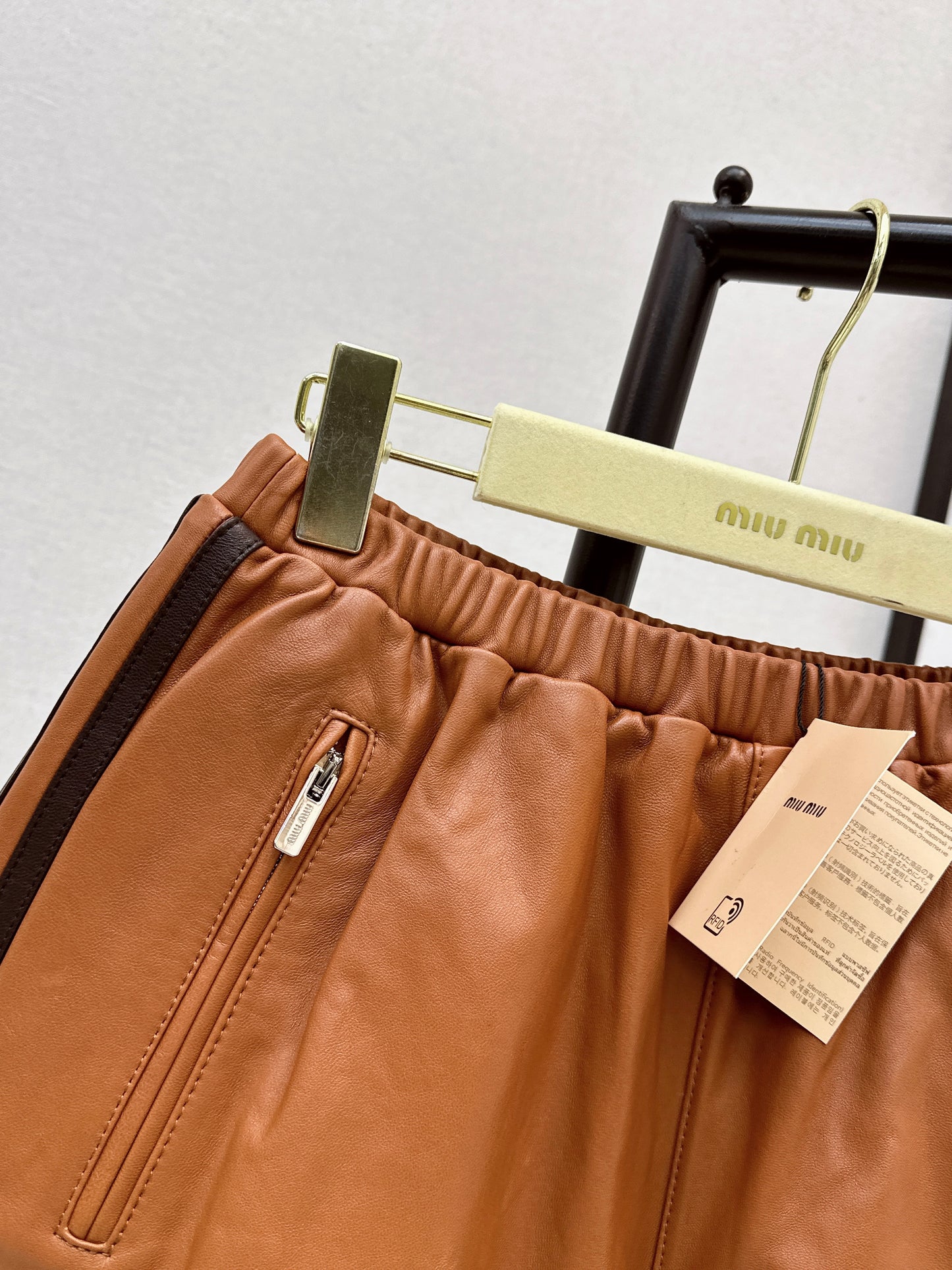 Sporty Genuine Leather Shorts