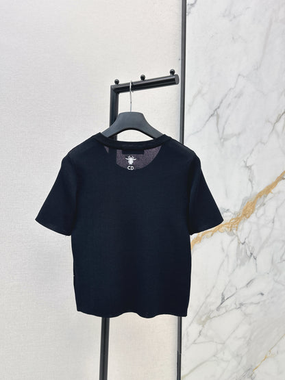 Embroidered Knit T-shirt
