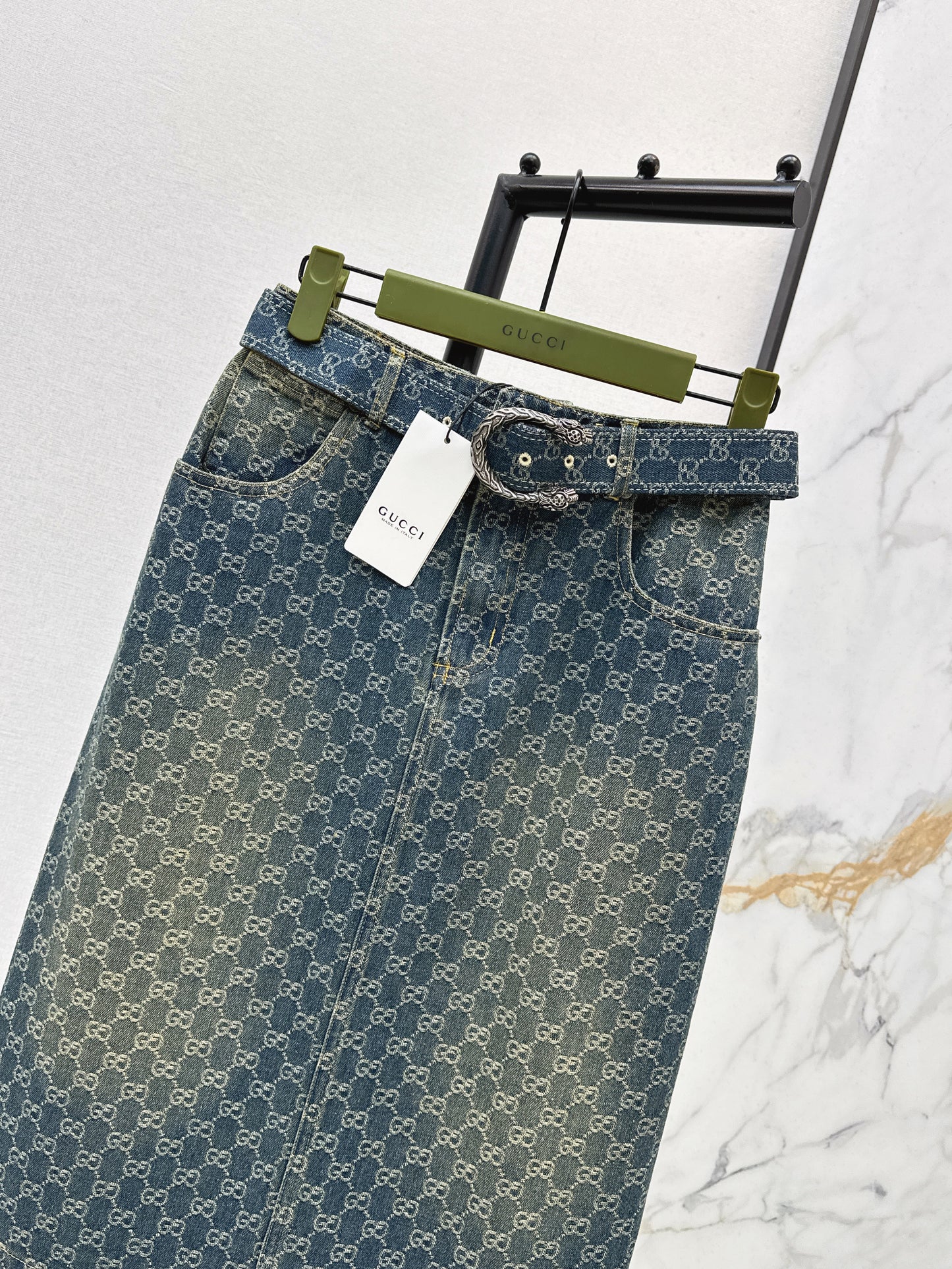 Jacquard Long Midi Skirt