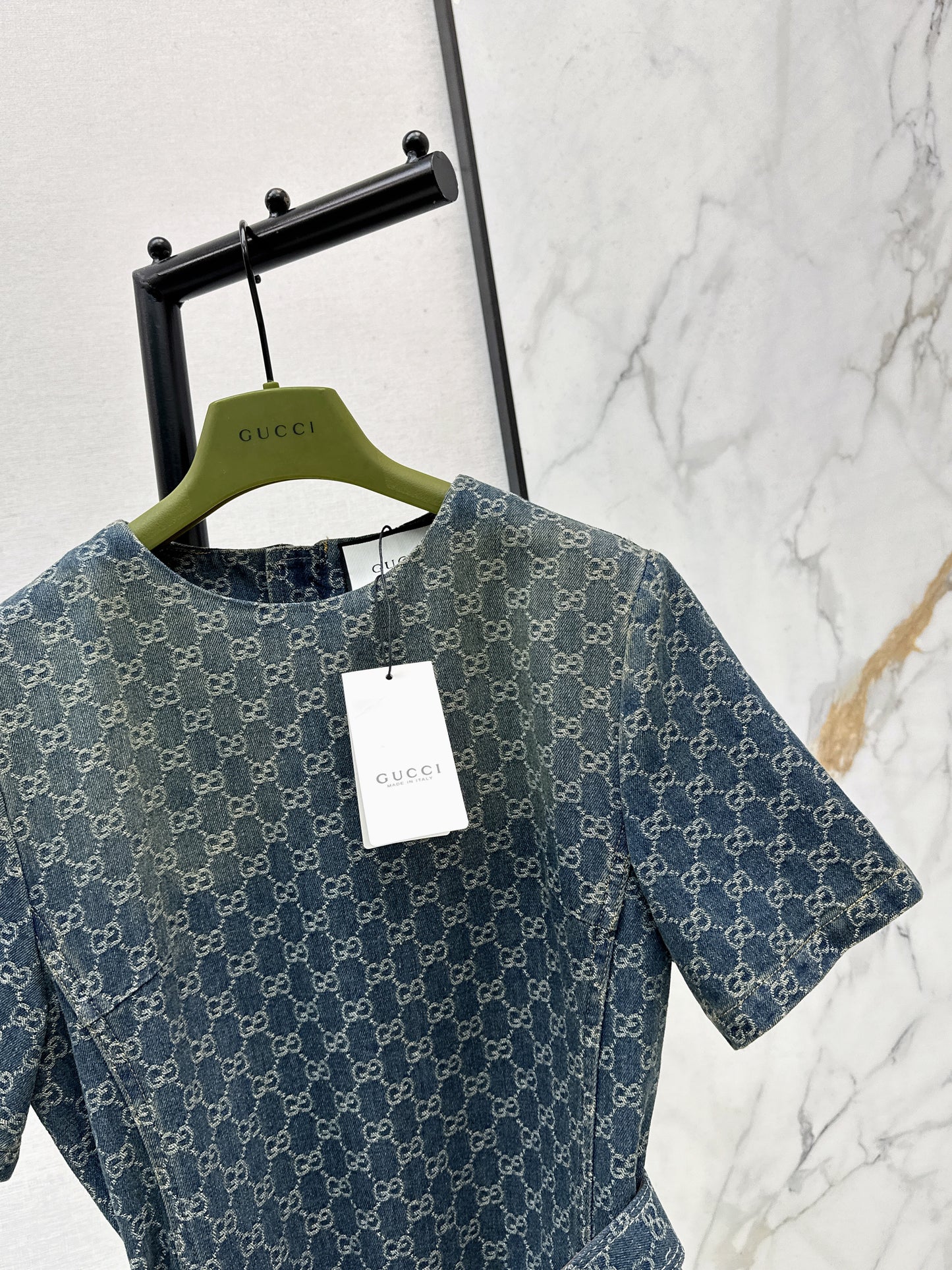 Jacquard short-sleeved dress