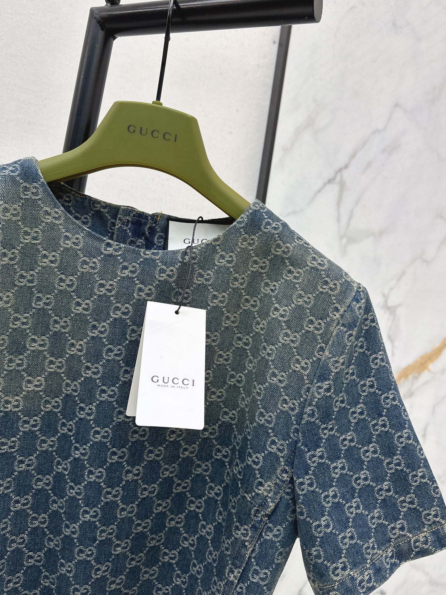 Jacquard short-sleeved dress