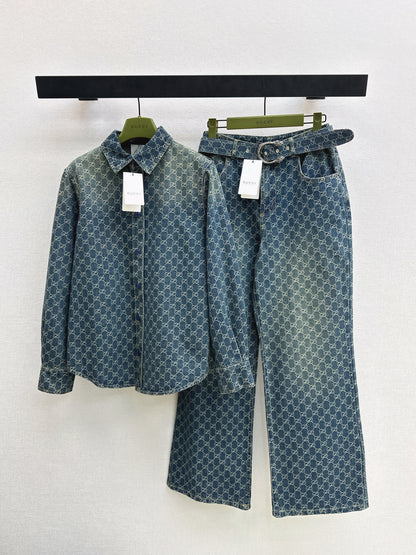 Jacquard Denim Shirt