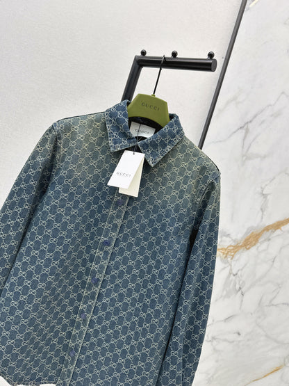 Jacquard Denim Shirt