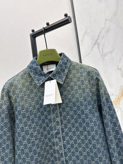 Jacquard Denim Shirt