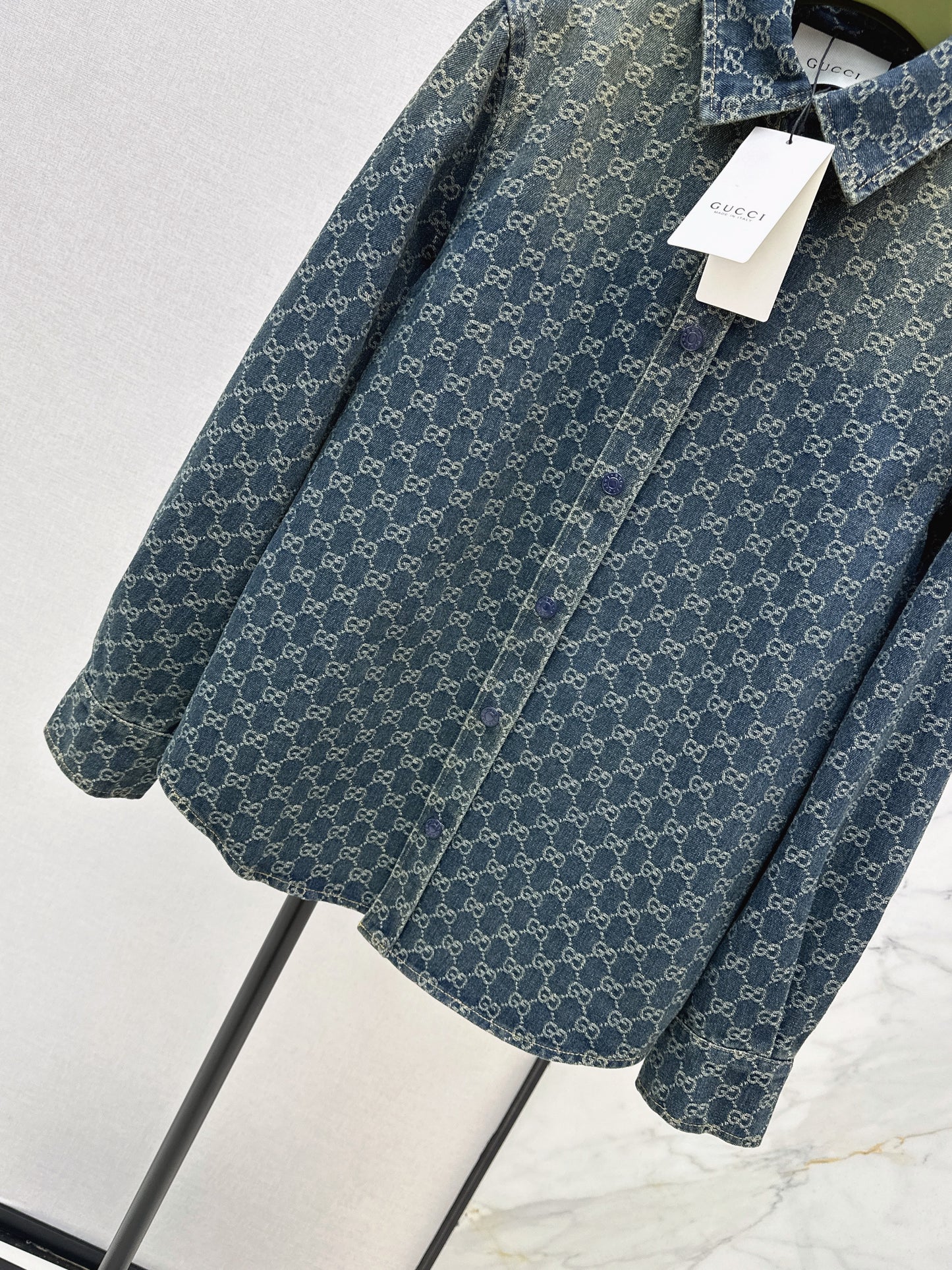 Jacquard Denim Shirt