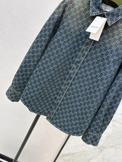 Jacquard Denim Shirt