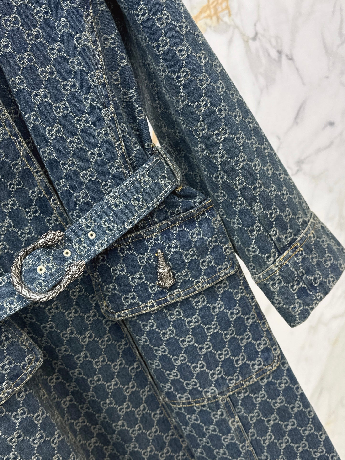 Jacquard Long Coat