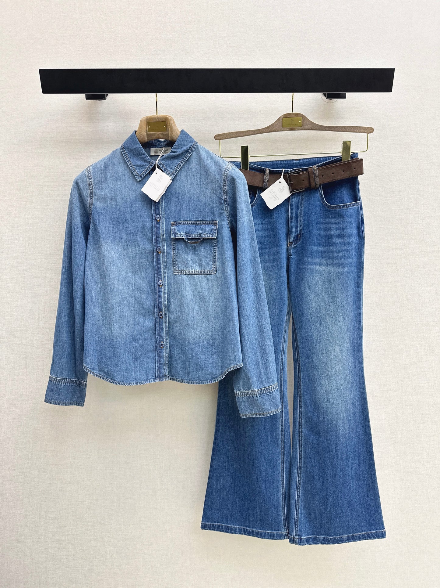 Retro Blue Denim Shirt