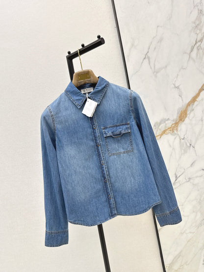 Retro Blue Denim Shirt