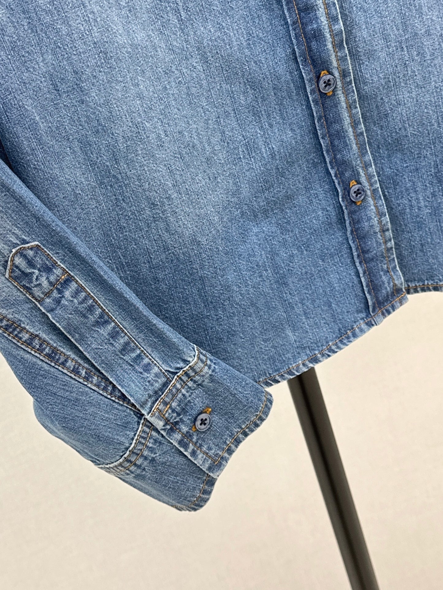 Retro Blue Denim Shirt